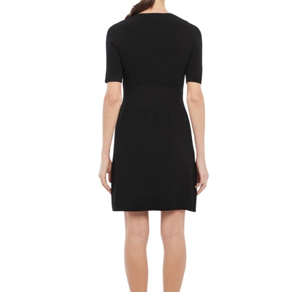 Theory Dresses | Theory Wrap Button Sweater Dress | Color: Black | Size: S | Flore66's Closet